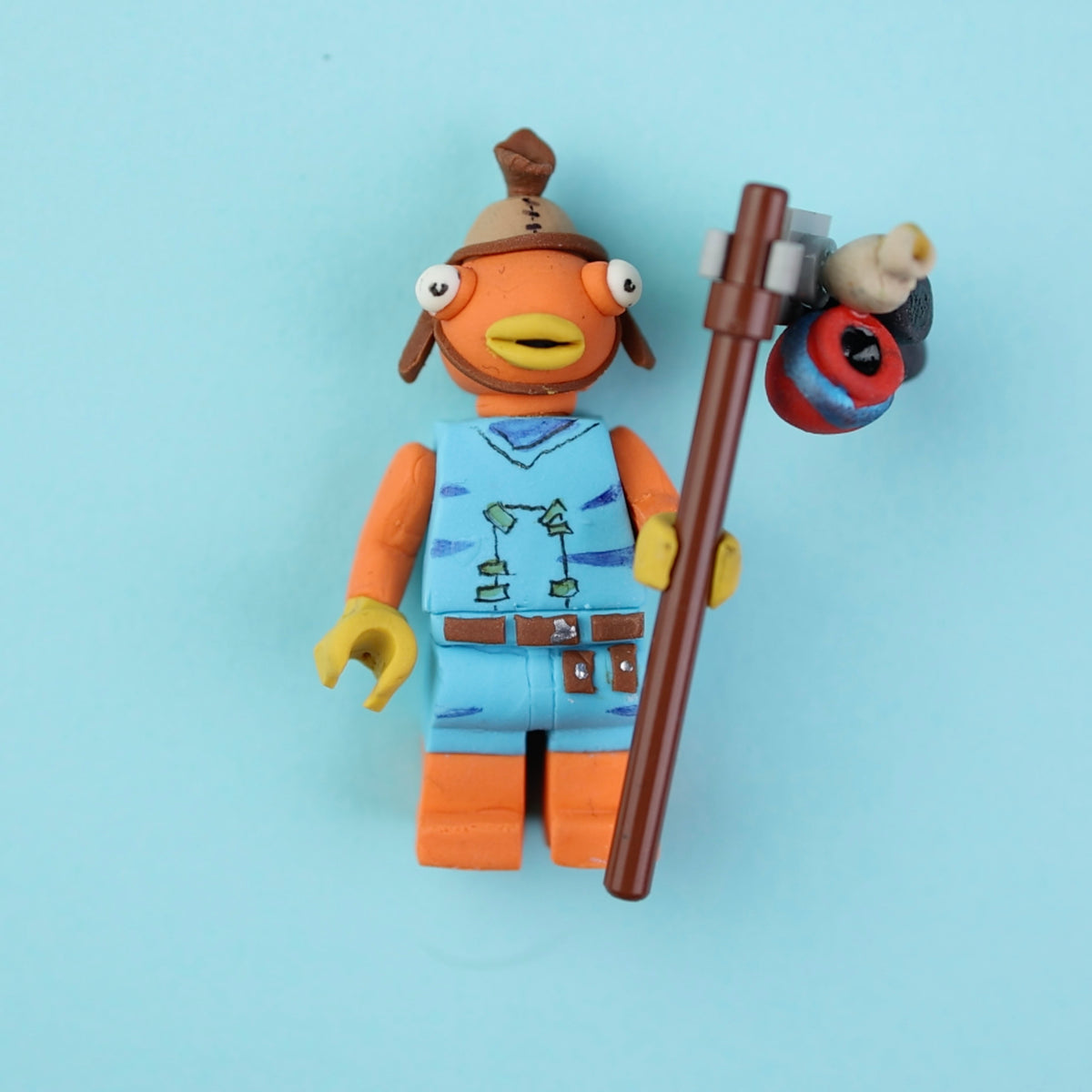 Fish Stick – Fortnite X Lego Minifigure ORIGINAL ART – ClayClaim