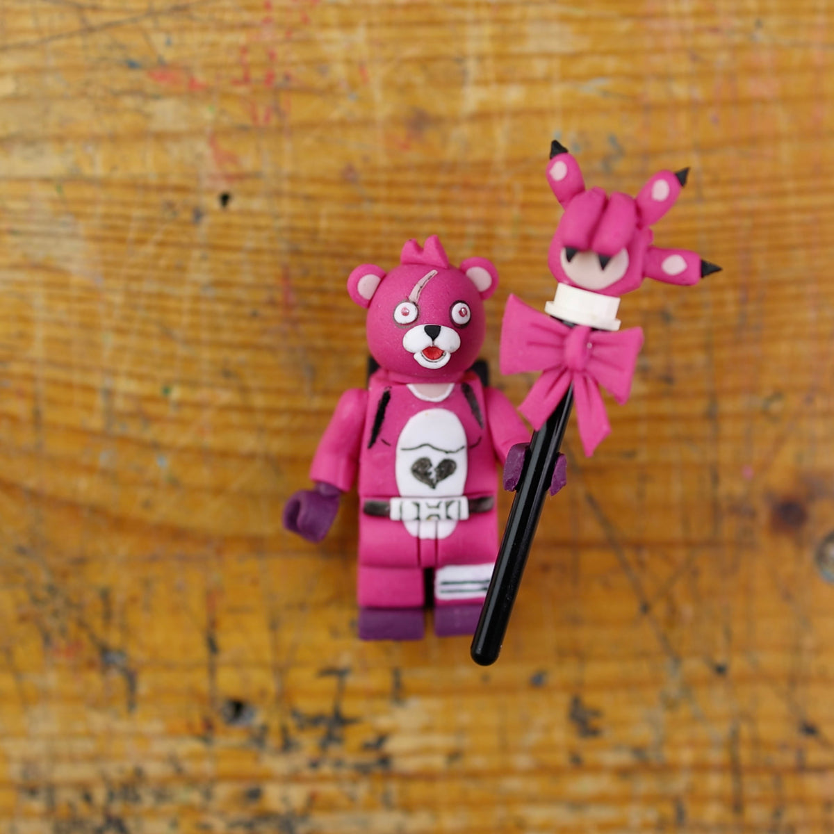 Cuddle Team Leader – Fortnite X Lego Minifigure ORIGINAL ART - ClayClaim